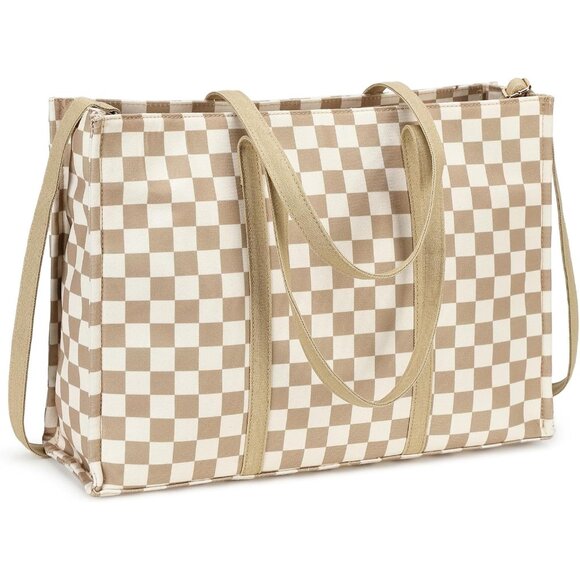 Laptop Tote Bag for Women Work 15.6 inch Canvas